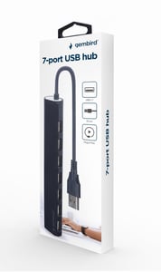 Gembird UHB-U2P7-04 USB 2.0 Hubs and Concentrators, Black