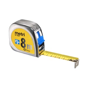Rieffel 1228 SB 8 m measuring tape Acrylonitrile-butadiene-styrene (ABS) copolymer Silver, Yellow