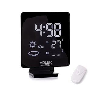 Adler AD 1176 Digital Weather Station, Black, AC/Battery