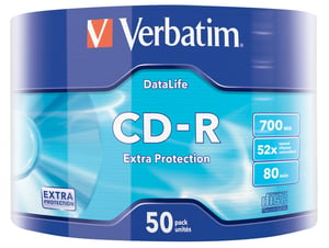 Verbatim CD-R Extra Protection 700 MB 52x, 50-pack