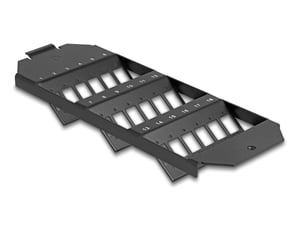DeLOCK Fiber Optic Mount for 18-Port Floor-Mounted Cabinet for SC Simplex/LC Duplex Connectors, Black