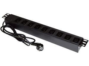 Alantec PZ011 Verteiler 1,8 m, 9 x Netzsteckdose, für den Innenbereich, schwarz