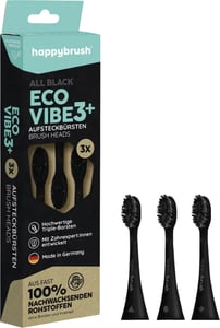 happybrush ECO VIBE 3+ 3 pcs. Black