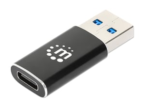 Manhattan 153980 USB-A-zu-USB-C-Adapter, schwarz