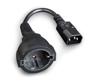 Gembird PC-SFC14M-01 kabel zasilające Czarny 0,15 m C14 panel