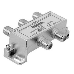 Hama CATV Splitter, 4 Way Rozdzielacz kabli Srebrny