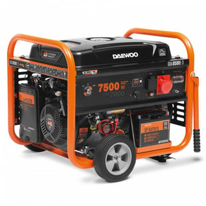 Daewoo GDA 8500E-3 generator 7000 W 30 l bensin svart, orange