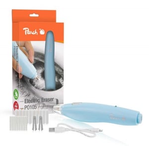 Peach Radiergummi Elektrisch USB blau Radiergummi Blau, Weiß 16 Stück
