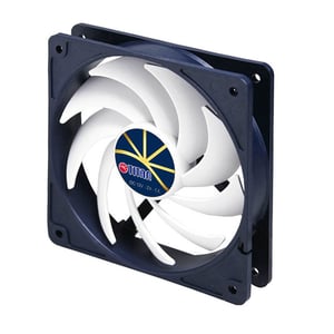 Titan TFD-12025H12ZP/KE(RB) kylsystem för datorer Datorchassi Fläkt 12 cm Svart, Vit