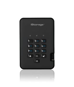 iStorage diskAshur 2 externe Festplatte 2 TB 5400 U/min USB Typ A 3.2 Gen 1 (3.1 Gen 1) Schwarz