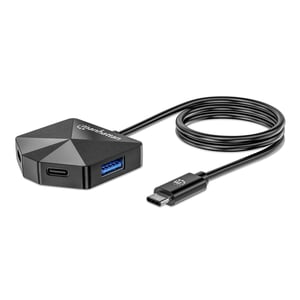 Manhattan 181150 Wired USB 3.2 Gen 2 (3.1 Gen 2) Type-C Docking Station, Black
