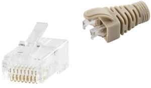 LOGON PROFESSIONAL TWP8P8E5UI wtyczka RJ-45 Szary, Przezroczysty