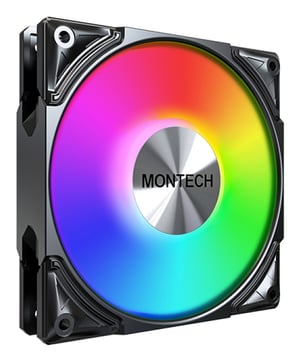 Montech METAL PRO 12 ARGB PWM Obudowa komputera Wentylator 12 cm Czarny 1 szt.