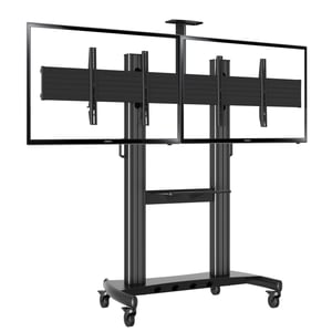 Vivolink VLFS4065X2 Monitorhalterung / Ständer 165,1 cm (65") Bodenmontage Schwarz