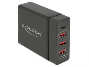 DeLOCK USB-Wandladegerät 63974 Universal Schwarz Wechselstrom Innen