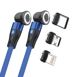 RealPower MagneticCharge2 USB Cable, 1 m, Blue