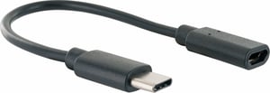 Schwaiger CK 3104 USB Cable, USB 2.0, 0.15 m, Micro-USB B to USB-C, 0.48 Gbit/s, Black