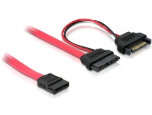 DeLOCK SATA-Kabel, 0,5 m, rot