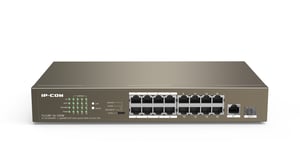 IP-COM Networks F1118P-16-150W przełącznik sieciowy Nie zarządzany Fast Ethernet (10/100) Obsługa PoE 1U Brąz