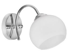 Activejet Klassische Einzel-Wandleuchte IRMA Nickel E27 für das Wohnzimmer