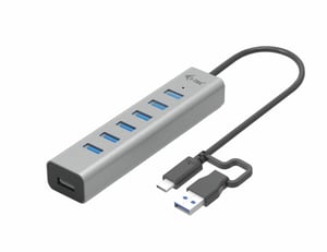 i-tec C31HUBMETAL703 USB 3.2 Gen 1 (3.1 Gen 1) Type-C-Hubs und -Concentratoren, 5000 Mbit/s, grau