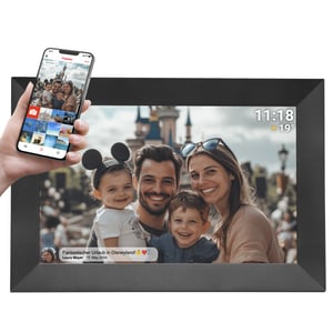Denver PFF-1024BMK2 Digital Photo Frame, Black, 25.6 cm (10.1"), Touchscreen, Wi-Fi