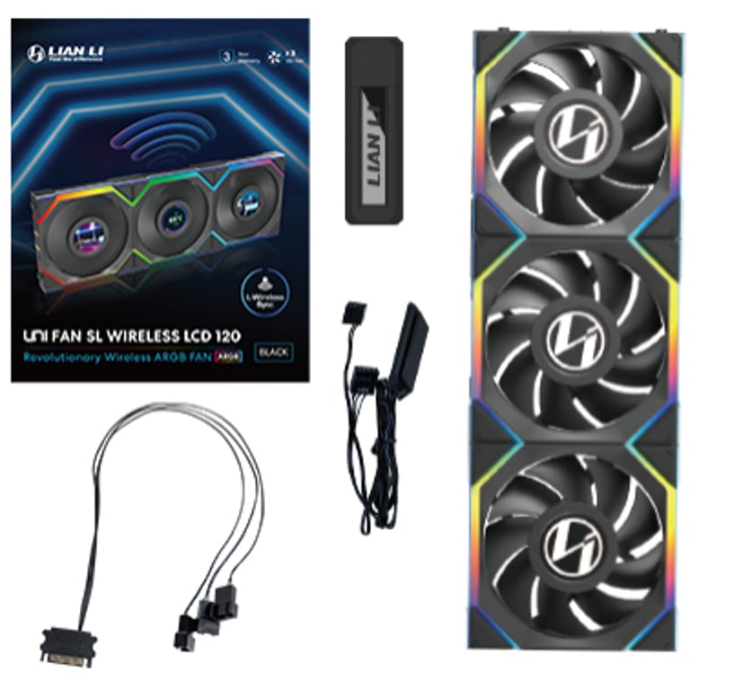 фото Вентилятор Lian Li UNI FAN SL Black 3-Pack (12SLLCD1W3B)