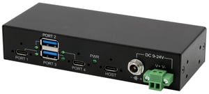 EXSYS EX-11295HMS huby i koncentratory USB 3.2 Gen 2(3.1 Gen 2) Type-B 10000 Mbit/s Czarny