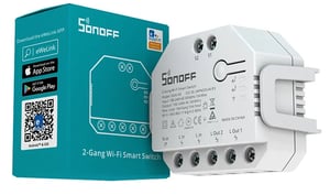 Sonoff Dual R3 – kabelgebunden und kabellos, weiß