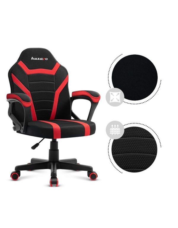 Huzaro Ranger 1.0 Red Mesh Płaskie siedzisko Siatka z oczkiem