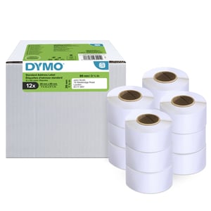DYMO LW oryginalne etykiety adresowe | 28 mm x 89 mm | 12 rolek zawierających 130 łatwych do odklejania etykiet każda (w sumie 1560 etykiet) | samoprzylepne | do drukarek etykiet LabelWriter