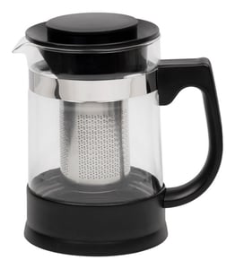 Resto Kitchenware 90512 Teapot Single Teapot 950 ml Black, Clear