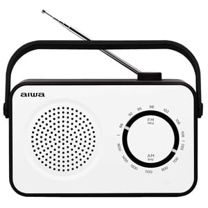 Aiwa R-190BW radio, bärbar, analog, svart, vit