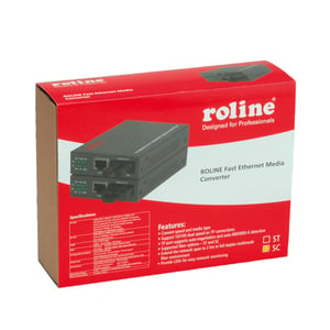 ROLINE RC-100FX/SC Fast-Ethernet-Konverter, RJ-45 auf SC, Loopback-Netzwerkkonverter
