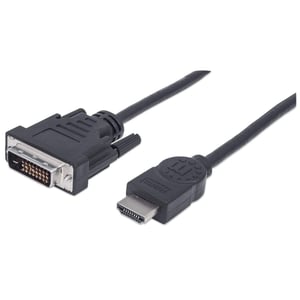 Manhattan 372503 kabeladapter 1,8 m HDMI typ A (standard) DVI-D svart
