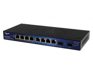 ALLNET ALL-SG8210PM Managed L2+ Gigabit Ethernet (10/100/1000) Network Switch with PoE Support, Black