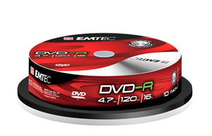 Emtec EKOVRG471016CB 4.7 GB DVD-R discs, 10-pack