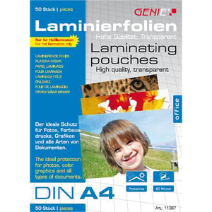 Genie 11387 folia do laminowania 50 szt.