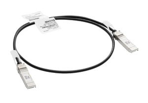 HPE Aruba Networking 10G SFP+ to SFP+ 1m Direct Attach Copper Cable, InfiniBand / SFP+ Fiber Optic Cable, Black
