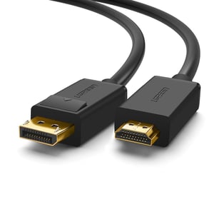 Ugreen 10202 Kabeladapter 2 m DisplayPort-HDMI Schwarz