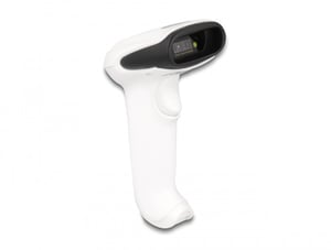 DeLOCK 1D and 2D Barcode Scanner with 2.4 GHz, Bluetooth, or USB - White