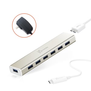 j5create JCH377 USB 3.2 Gen 1 (3.1 Gen 1) Micro-B 5000 Mbit/s Silver