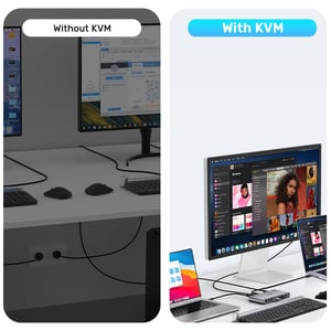 UNITEK D1118AGY01-EU przełącznik KVM Szary
