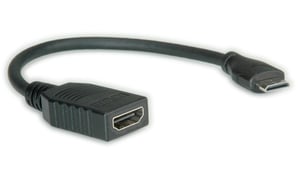 ROLINE 11.04.5586 HDMI-Kabel 0,15 m HDMI Typ A (Standard) HDMI Typ C (Mini) Schwarz