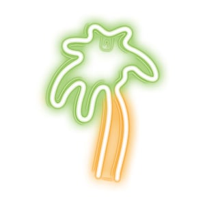 Forever Light Neon LED Light PALM green orange NNE04 Lekka ozdoba