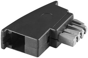 Goobay 50308 TAE-N to RJ-11/RJ-14 Cable Adapter, Black