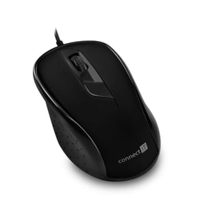 Connect IT CMO-1200-BK myszka Po prawej stronie USB Typu-A Optyczny 1000 DPI