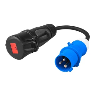 Green Cell Przejściówka Adapter Siłowy Czerwony CEE 16A 400V 5P do Niebieskiego CEE 16A 230V 3P