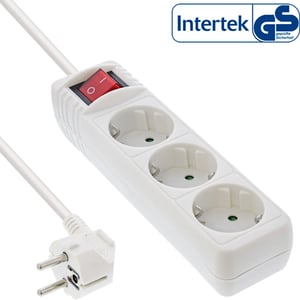 InLine 16435T rozgałęziacz 5 m 3 x gniazdo sieciowe Biały