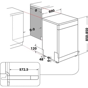 Whirlpool Zmywarka wolnostojąca - WFC 3C26 PF X